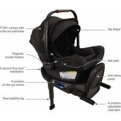 Nuna - Cadeira Auto Infantil Pipa Aire Rx Base Granito Discount