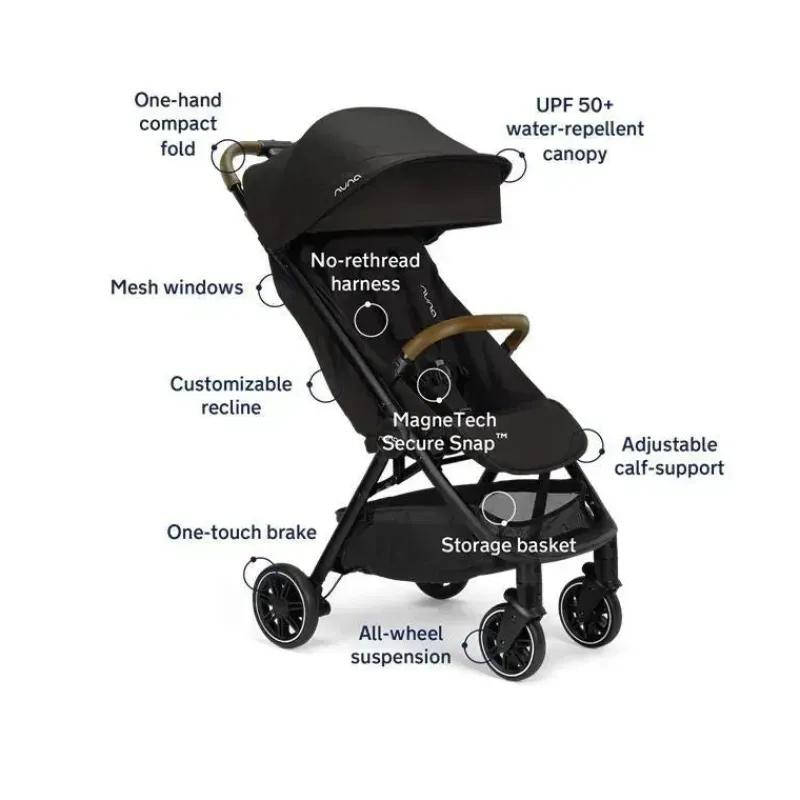 nuna__carrinho_trvl_com_b_SKUceAhKOfK_2.webp Nuna - Carrinho Trvl Com Bolsa De Viagem Caviar New