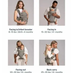 Nuna - CUDL Clik 4 em 1 Baby Carrier, Jeans Fashion