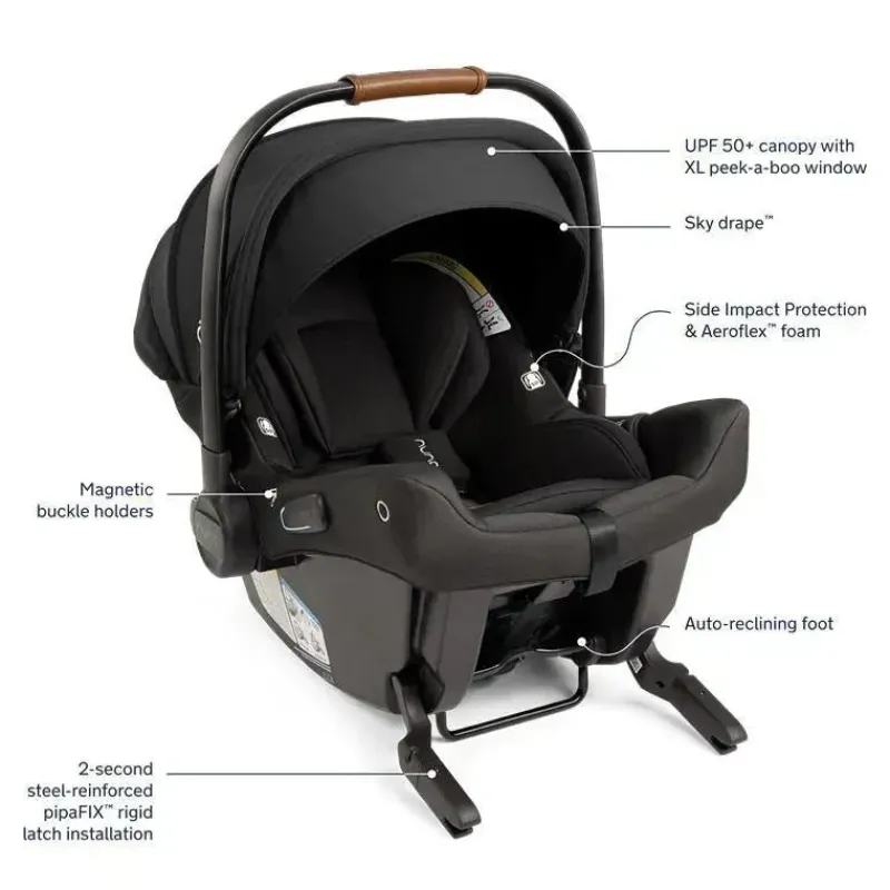 nuna__mixx_next__pipa_urb_SKUJyK8Vn8y_3.webp Nuna - Mixx Next + Pipa Urbn Travel System, Caviar Clearance
