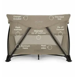 Nuna - Sena Aire W New Zip-Off Bassinet Playard, Hazelwood Clearance