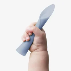Ola Baby - Colher de treinamento com ponta macia 100% silicone para desmame conduzido por bebês, pacote com 2, pérola/mirtilo Outlet