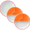 OmieBox Omie - Toddler Plate With Divider, Pink | 3 plates & 2 dividers Hot