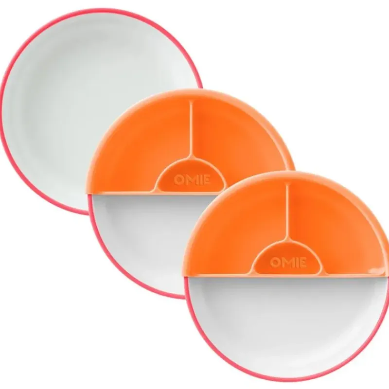 omie__toddler_plate_with__SKUff8QKSg6_0.webp OmieBox Omie - Toddler Plate With Divider, Pink | 3 plates & 2 dividers Hot