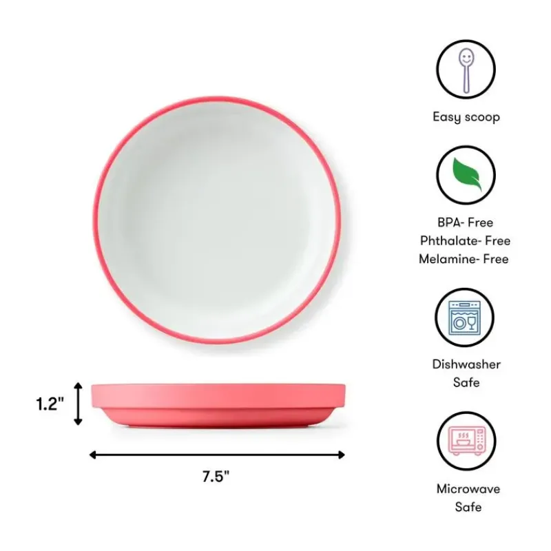 omie__toddler_plate_with__SKUff8QKSg6_3.webp OmieBox Omie - Toddler Plate With Divider, Pink | 3 plates & 2 dividers Hot