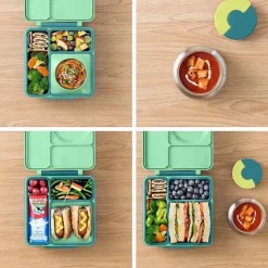 OmieBox - Caixa Bento Isolada com Jarra Térmica para Alimentos à Prova de Vazamento, Prado Fashion