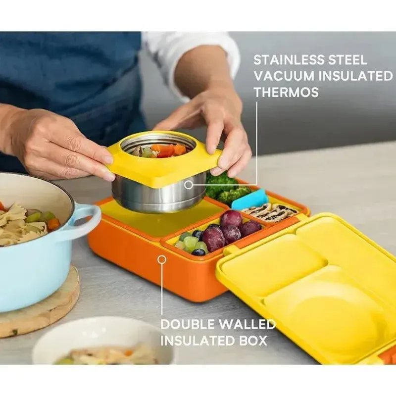 omiebox__caixa_bento_isol_SKUT9MV2s6A_1.webp OmieBox - Caixa Bento Isolada com Jarra Térmica para Alimentos à Prova de Vazamento, Luz do Sol Clearance