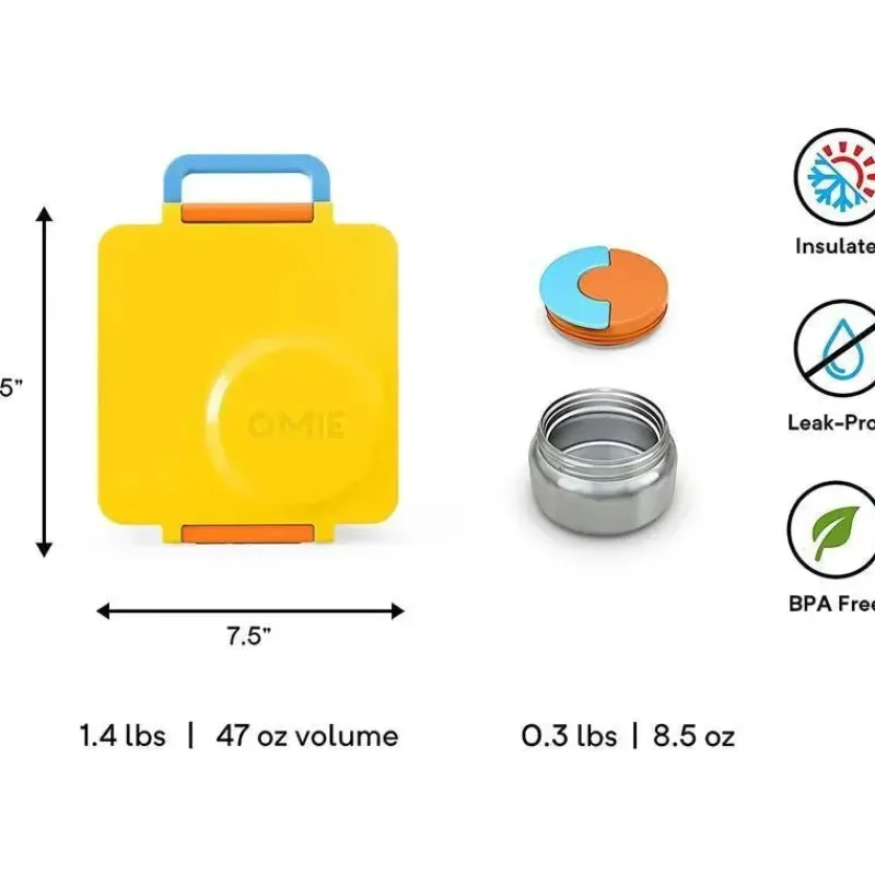 omiebox__caixa_bento_isol_SKUT9MV2s6A_2.webp OmieBox - Caixa Bento Isolada com Jarra Térmica para Alimentos à Prova de Vazamento, Luz do Sol Clearance