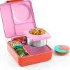 OmieBox - Caixa Bento isolada com jarra térmica para alimentos à prova de vazamentos, Pink Berry Fashion