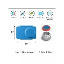OmieBox - Caixa Up Carton Bento, Azul Cósmico Hot