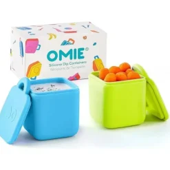 OmieBox - Recipientes de mergulho à prova de vazamentos 2Pk para viagem, azul/limão Fashion