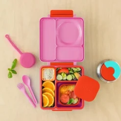 OmieBox - Recipientes de silicone para lanches à prova de vazamentos para viagem, vermelhos Fashion