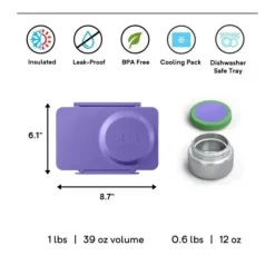 OmieBox - Up Carton Bento Box, Grafite Clearance