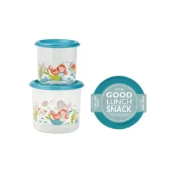 Ore Originals Ore' Originals Isla the Mermaid Grandes Recipientes para Lanche Bom Almoço, 2 Pacotes Clearance