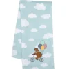 Lambs u0026 Ivy Originais para dormir - Up &amp; Away Urso/Balão/Nuvem Manta de lã macia azul para bebê Sale
