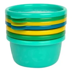 The First Years Os primeiros anos - Tigelas reutilizáveis ​​GreenGrown® com tampa - Tigela para lanche infantil, 4 unidades Sale