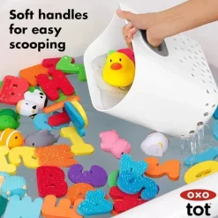 Oxo - Armazenamento de brinquedos para banho Tot Stand Up, cinza Fashion