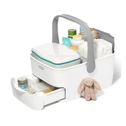 Oxo - Caddy de fraldas infantil com trocador, branco/cinza Fashion