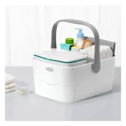 Oxo - Caddy de fraldas infantil com trocador, branco/cinza Fashion