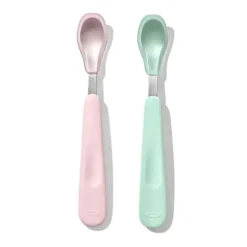 Oxo - Conjunto de Colher para Alimentação Tot com Silicone Macio, Opala/Blossom Best