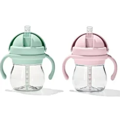 Oxo - Copo de palha Transitions 2Pk com alças 6 onças, opala e flor New