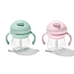 Oxo - Copo de palha Transitions 2Pk com alças 6 onças, opala e flor New