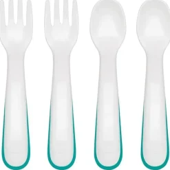 Oxo - Multipack de garfo e colher de plástico Tot 4Pk, azul-petróleo Hot