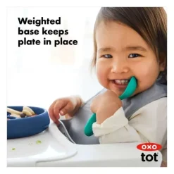 Oxo - Prato de jantar dividido em silicone Tot, azul marinho Outlet