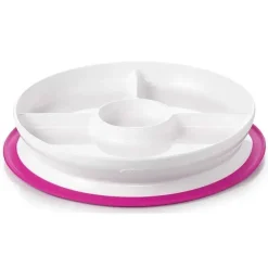 Oxo - Prato Dividido Tot Stick &amp; Stay, Rosa Clearance