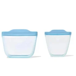 Oxo - Sacos reutilizáveis de silicone Tot - Conjunto de 2 peças de copos e lanches, Dusk Discount
