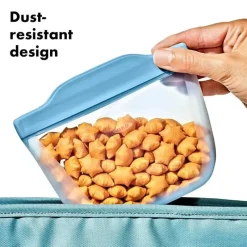 Oxo - Sacos reutilizáveis ​​de silicone Tot - Conjunto de 2 peças de copos e lanches, Dusk Discount