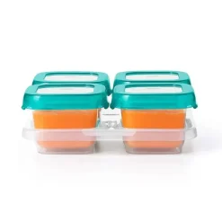 Oxo Tot Baby Blocks Contêineres de Armazenamento Congelador 4 oz - Teal Discount