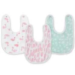 Aden + Anais Pacote com 3 babadores Essentials Snap, estampas mistas Clearance