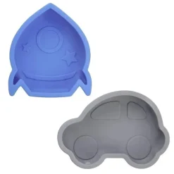 Kushies Baby Pacote com 2 mini tigelas de silicone Kushies Silidip (azul/cinza) Outlet