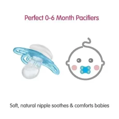 Mam Pacote de 2 chupetas 0-6 meses Perfect Night da - Rosa/Roxo Clearance