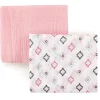 Hudson Baby Pacote de 2 cobertores de musselina , rosa asteca Outlet