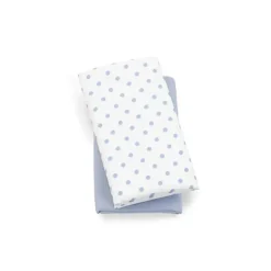 Chicco Pacote de 2 lençóis Lullaby Playard, ponto azul Clearance