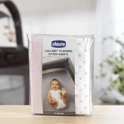 Chicco Pacote de 2 lençóis de ninar , ponto rosa Outlet