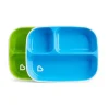 Munchkin Pacote de 2 pratos divididos Splash, azul/verde Clearance