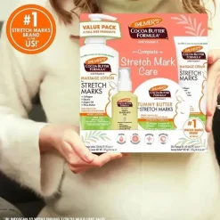 Palmers Palmer's - Kit de cuidados com a pele para gravidez com fórmula de manteiga de cacau para estrias e cicatrizes Online