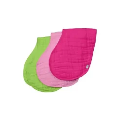 Green Sprouts Panos de musselina pacote de 3 brotos verdes, rosa Hot