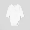 Patachou - Body de malha de manga comprida para bebê menino, branco Discount