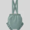 Paz Rodriguez - Baby Boy Knit Bloomers Merlo, Sage Green Fashion