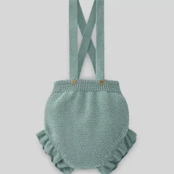 Paz Rodriguez - Baby Boy Knit Bloomers Merlo, Sage Green Fashion