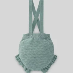 Paz Rodriguez - Baby Boy Knit Bloomers Merlo, Sage Green Fashion