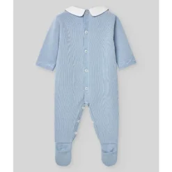 Paz Rodriguez - Baby Boy Knit Newborn Romper Vento, Sky Blue Best