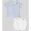 Paz Rodriguez - Baby Boy Set Woven Newborn Shirt + Shorts Vento, Sky Blue New