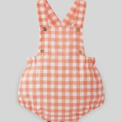 Paz Rodriguez - Baby Girl Woven Macacão Milu, Tangerina Sale