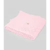 Paz Rodriguez - Baby Girl Knit Newborn Shawl Bico, Chalk Pink Outlet