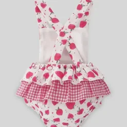 Paz Rodriguez - Baby Girl Woven Macacão Amorodos, Morango Sale